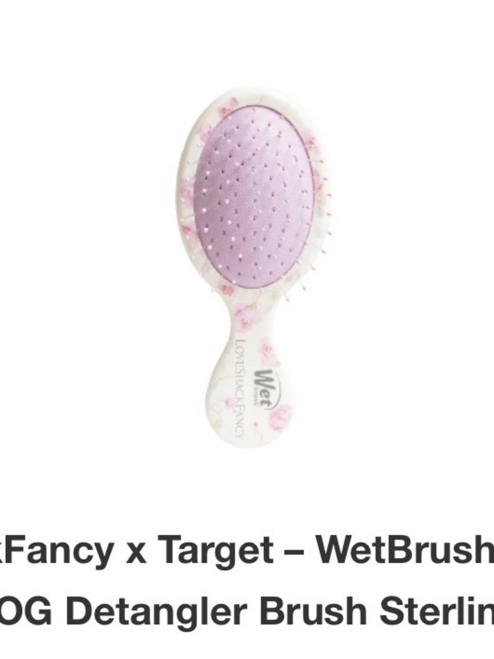 Loveshack Fancy X Target mini detangling brush  ribbon rose